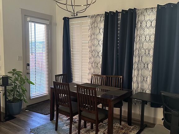 Dining Area with view to the side yard garden