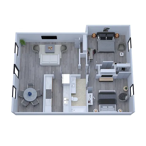 Floor plan 2BR 1BA