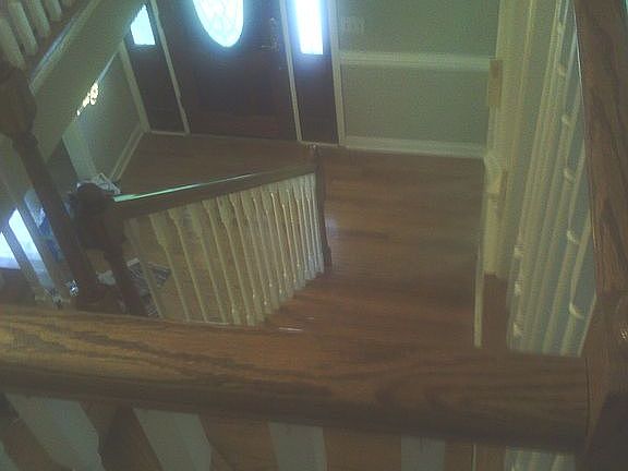 New wood staircase