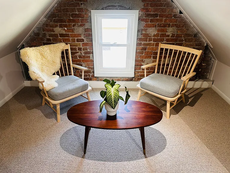 Coffee/reading nook upstairs.