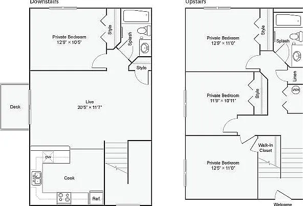 Langely A Station 4 Bed/2 Bath Townhome Langely A Station 4 Bed/2 Bath Townhome