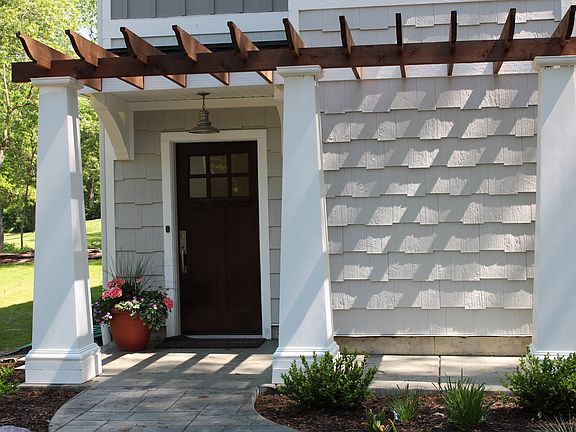 Front door with pergola