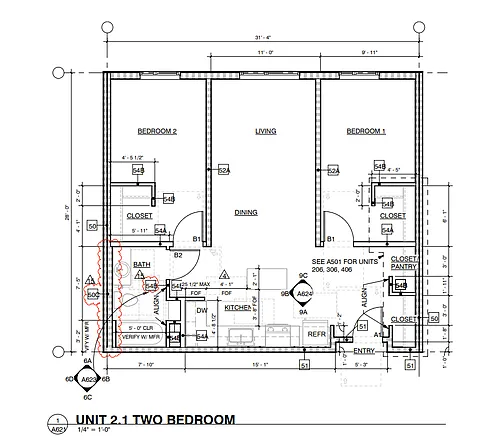 Floor plan 2 Bed