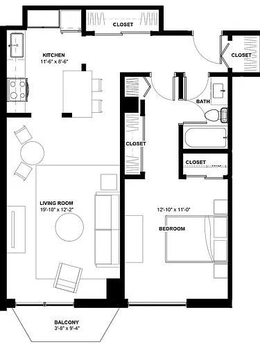 Floor plan The North Pond - Renovated