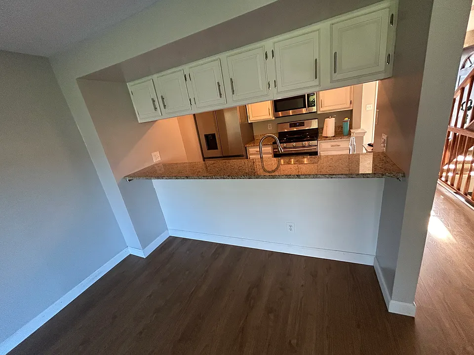 Nook with space for stools