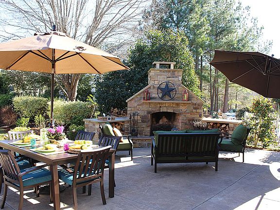 Patio and Fireplace