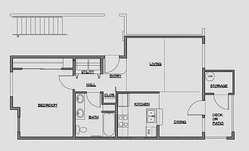 Floor plan 1 Bed 1 Bath