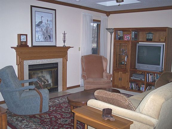 Family room with fireplace