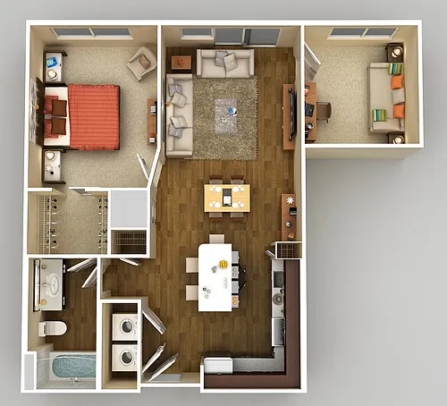 Floor plan 1x1 Den F