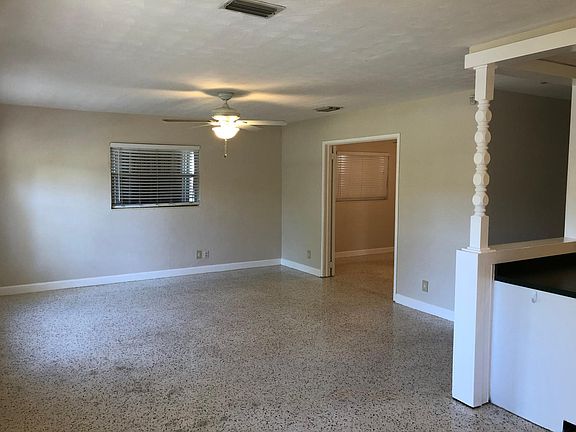 Living area next to kitchen
