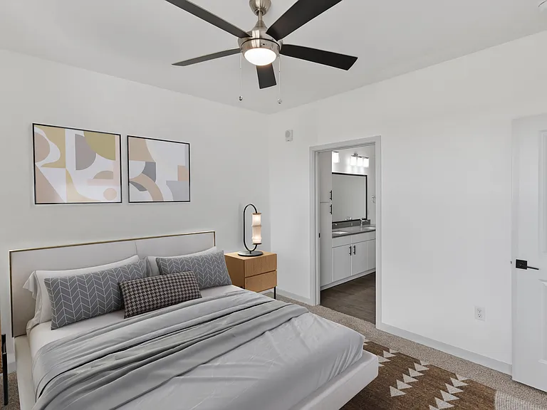 Retreat to a bedroom built for relaxation.
