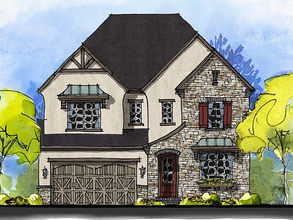 Sausalito - French Cottage 2-Car Front Load Garage Note Renderings may show optional features