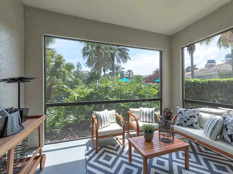 Spacious screened patio
