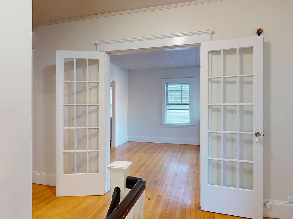 French doors into living room