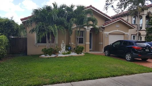Newly landscaped front yard.