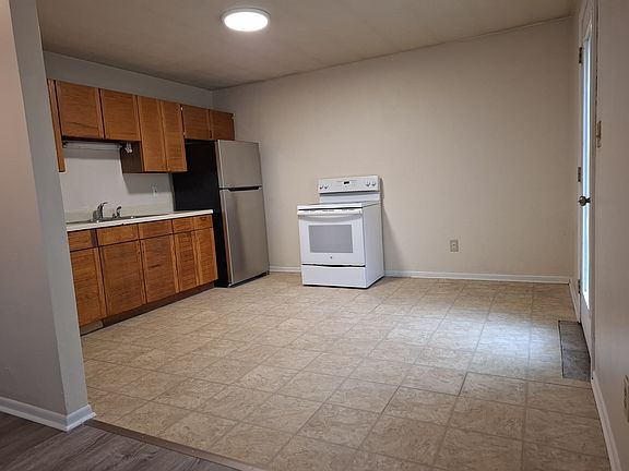 Entry door comes in the kitchen.