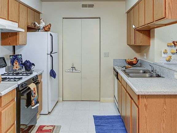 Apartment kitchen at Carriage Stone