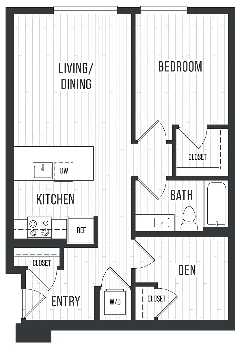 Floor plan 1K