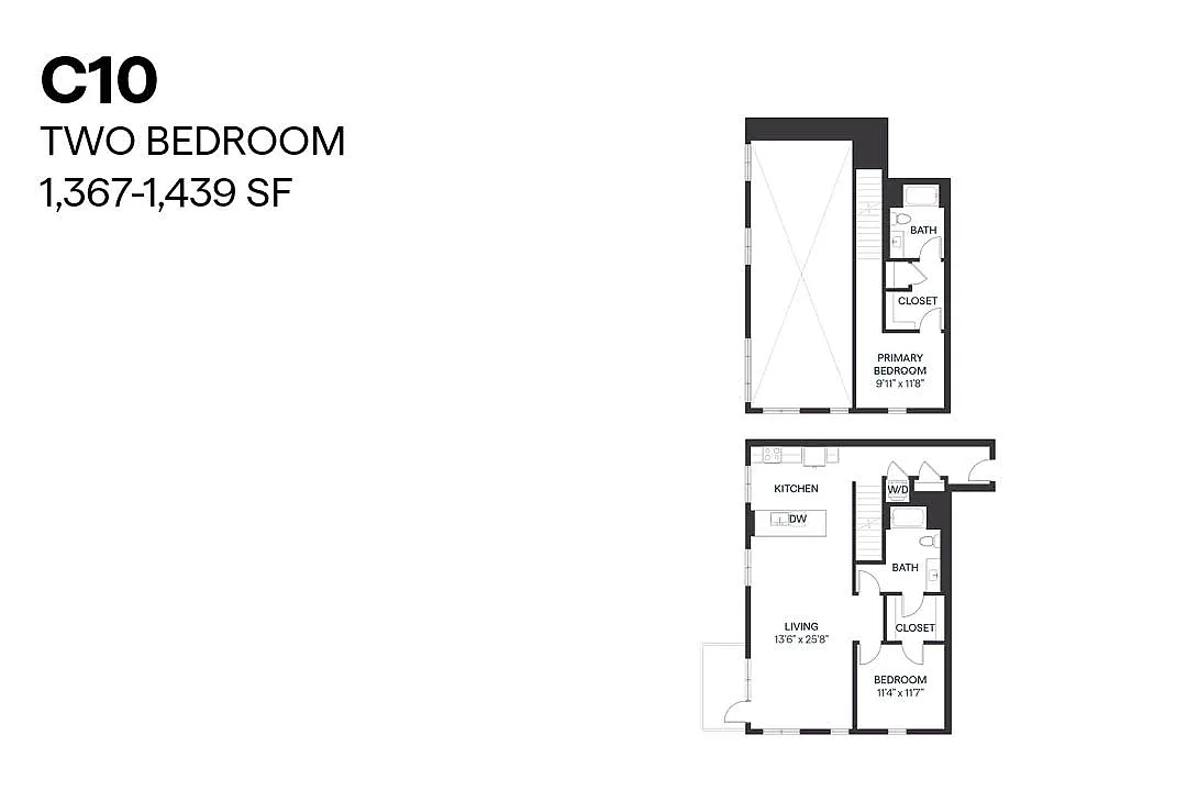 Floor plan Two Bedroom C10