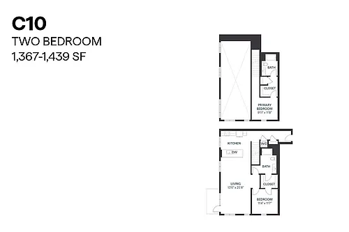 Floor plan Two Bedroom C10