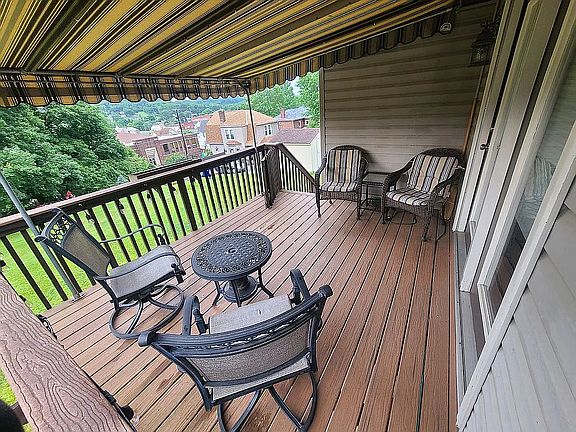 Large covered back deck