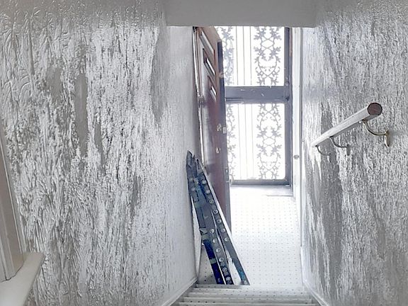 Staircase leading to your Upper Flat Unit.
