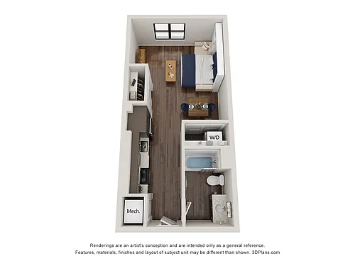 Floor plan Studio B