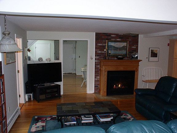 Family room with fireplace