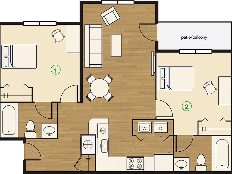 2x2 Apartment _ River Club