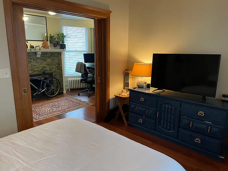 View from bedroom to dining room / office