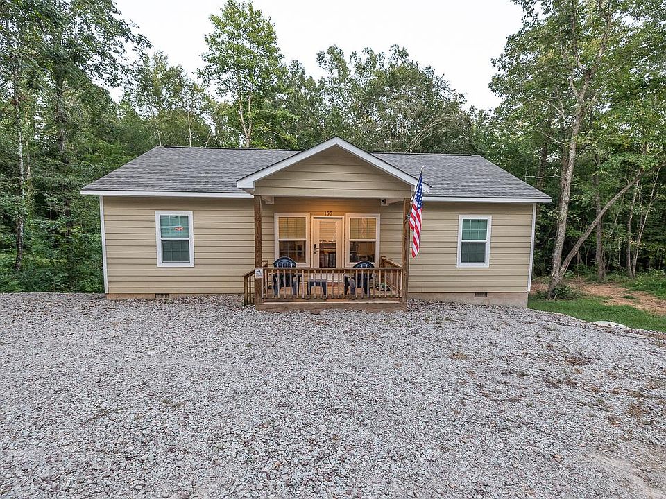 Front of home on 1 acre lot