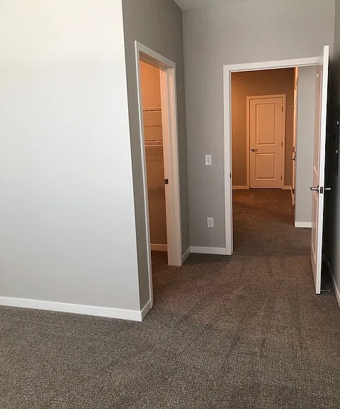 Bedroom with walk in closet