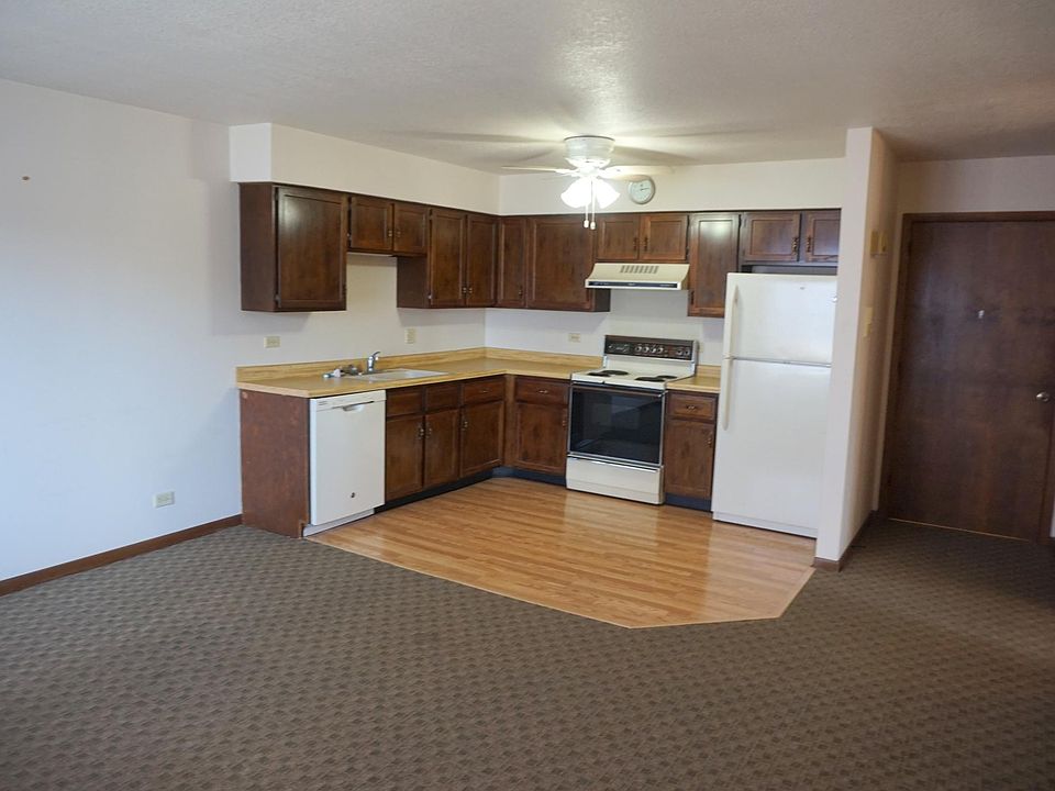 Lots of cabinets, dishwasher, glass shelf refrigerator.