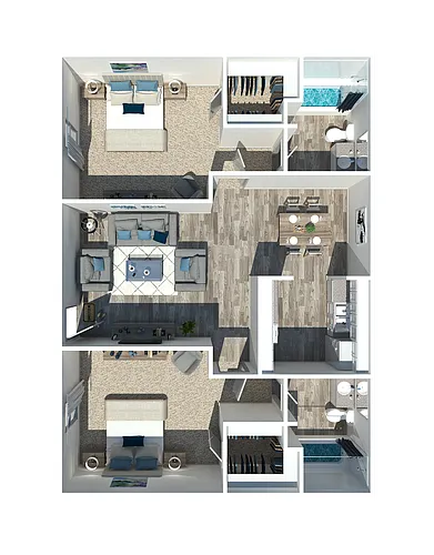 Floor plan 2X2 Small