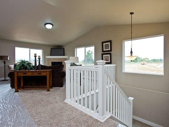Open rail stairs to full basement
