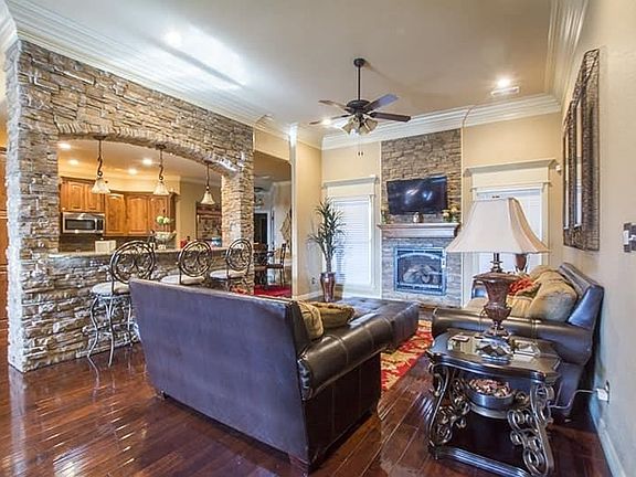 View of living room from the front door.