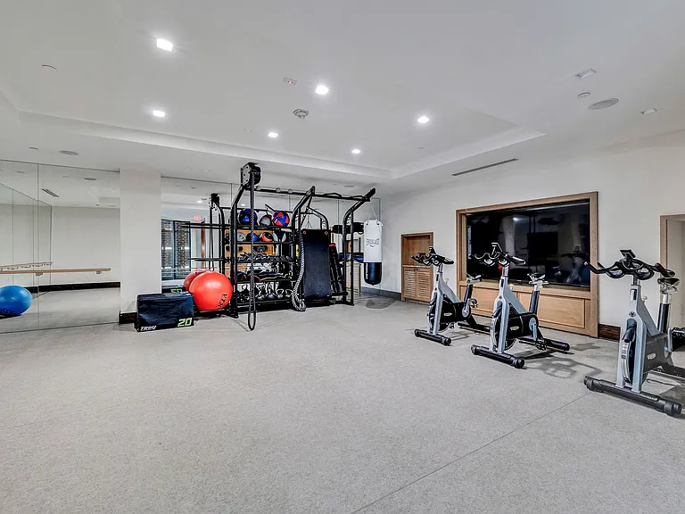 Bright and functional gym space.