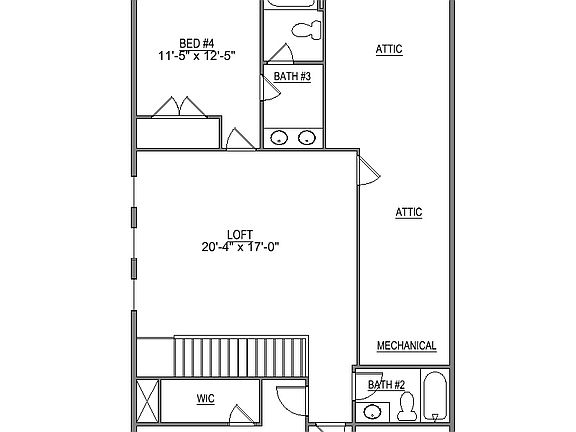 Second Floor with 4th Bedroom