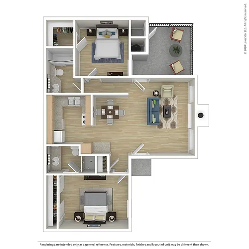 Floor plan Seville 2x2