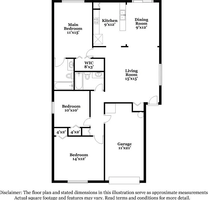 3 bed, 2.0 bath, 1208 sqft, $2,130 — Photo 2