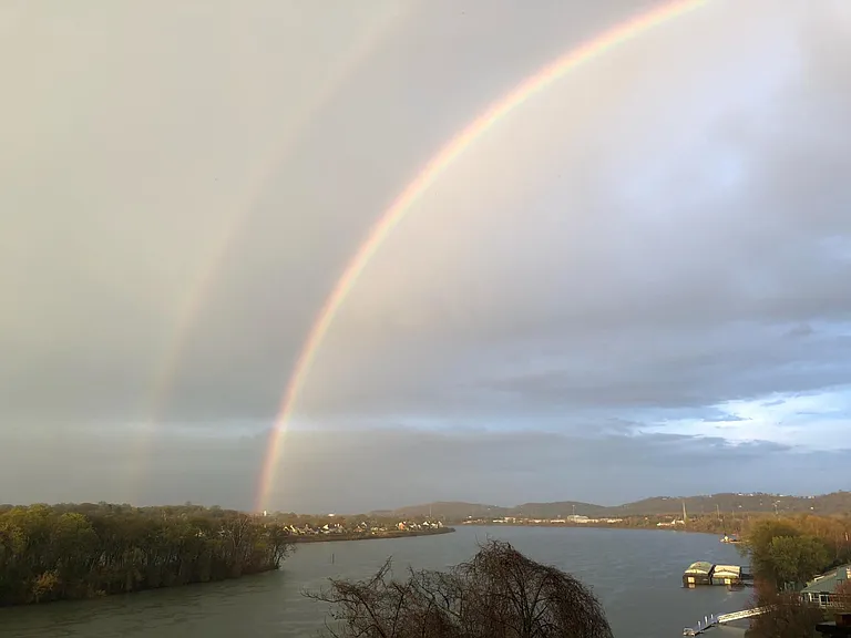 Rainbow over the Tennessee River.