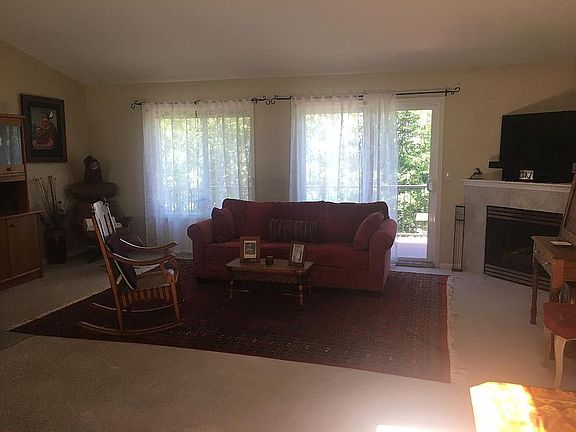 Living room with deck & view