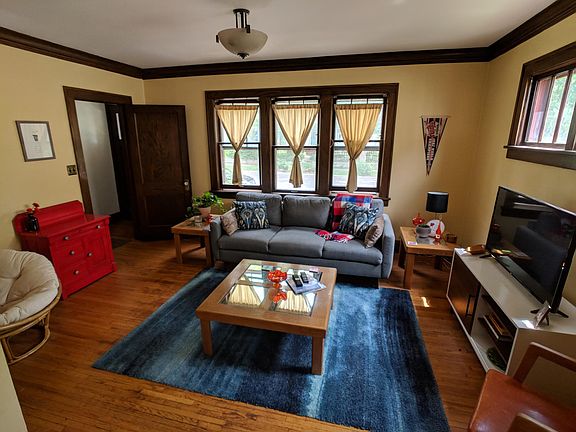 Living Room: Entry on the left with its own closet