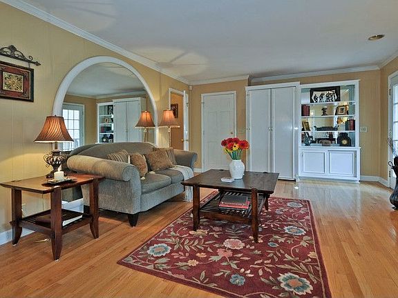 Family Room with Arched Mirror