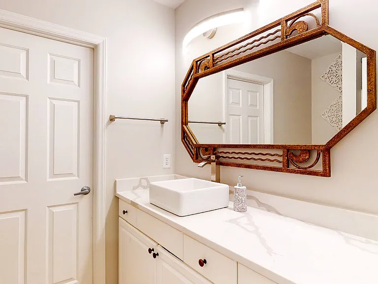 Large walk in closet behind door