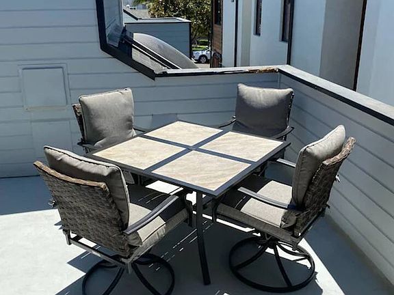 Patio facing Marigold Avenue