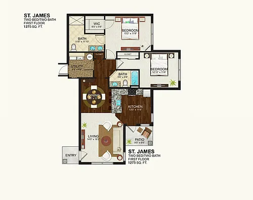 Floor plan St. James