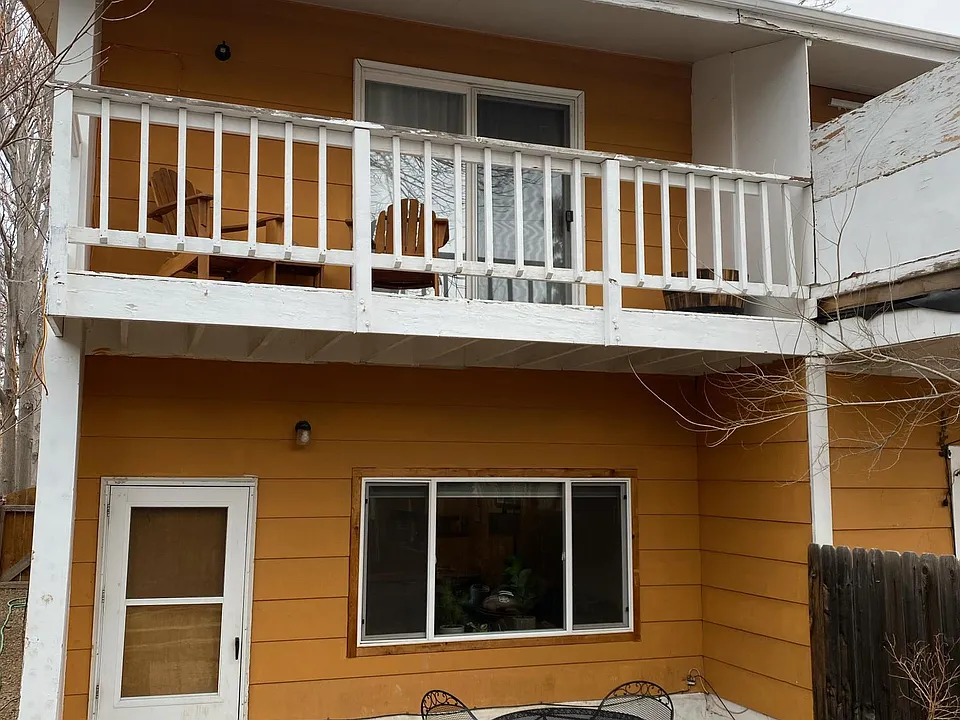 Backyard patio and balcony