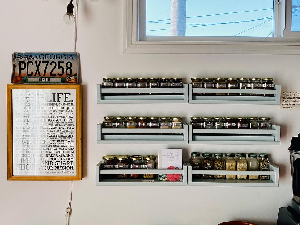 What's your spice? Previous tenants put up these adorable spice racks.