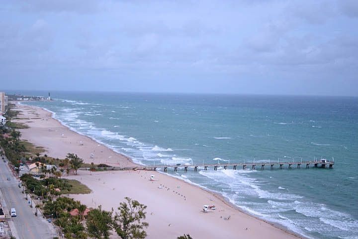 The beach, the pier, and the ocean